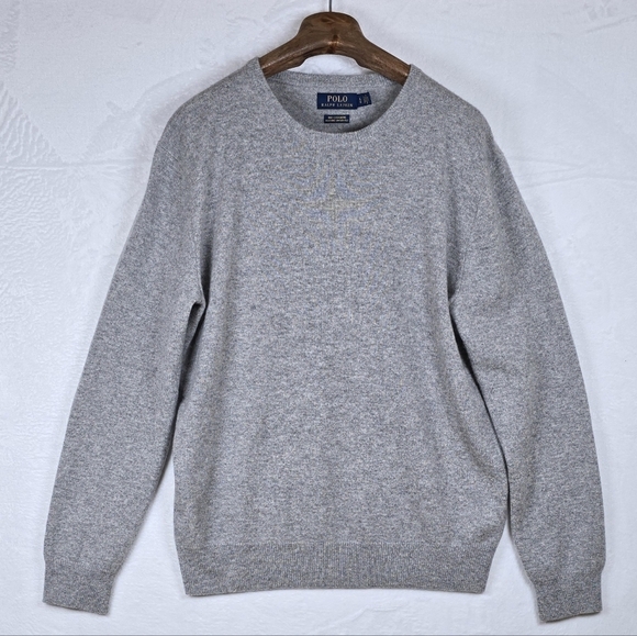 Polo Ralph Lauren Other - Polo Ralph Lauren Cashmere Sweater Crewneck Pull Over Minimalist Men's Sz.L